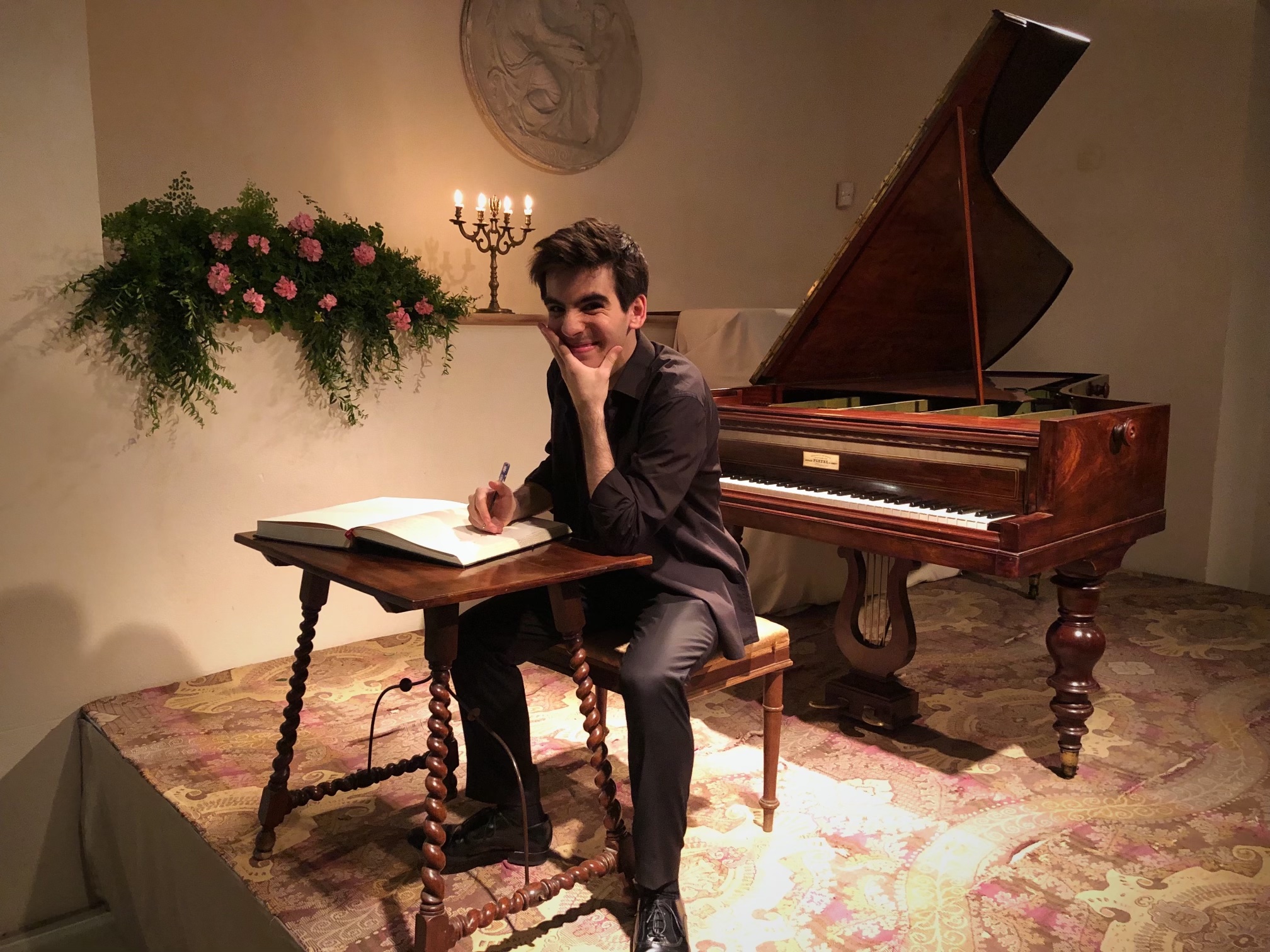Nicolas Margarit with a harpsichord