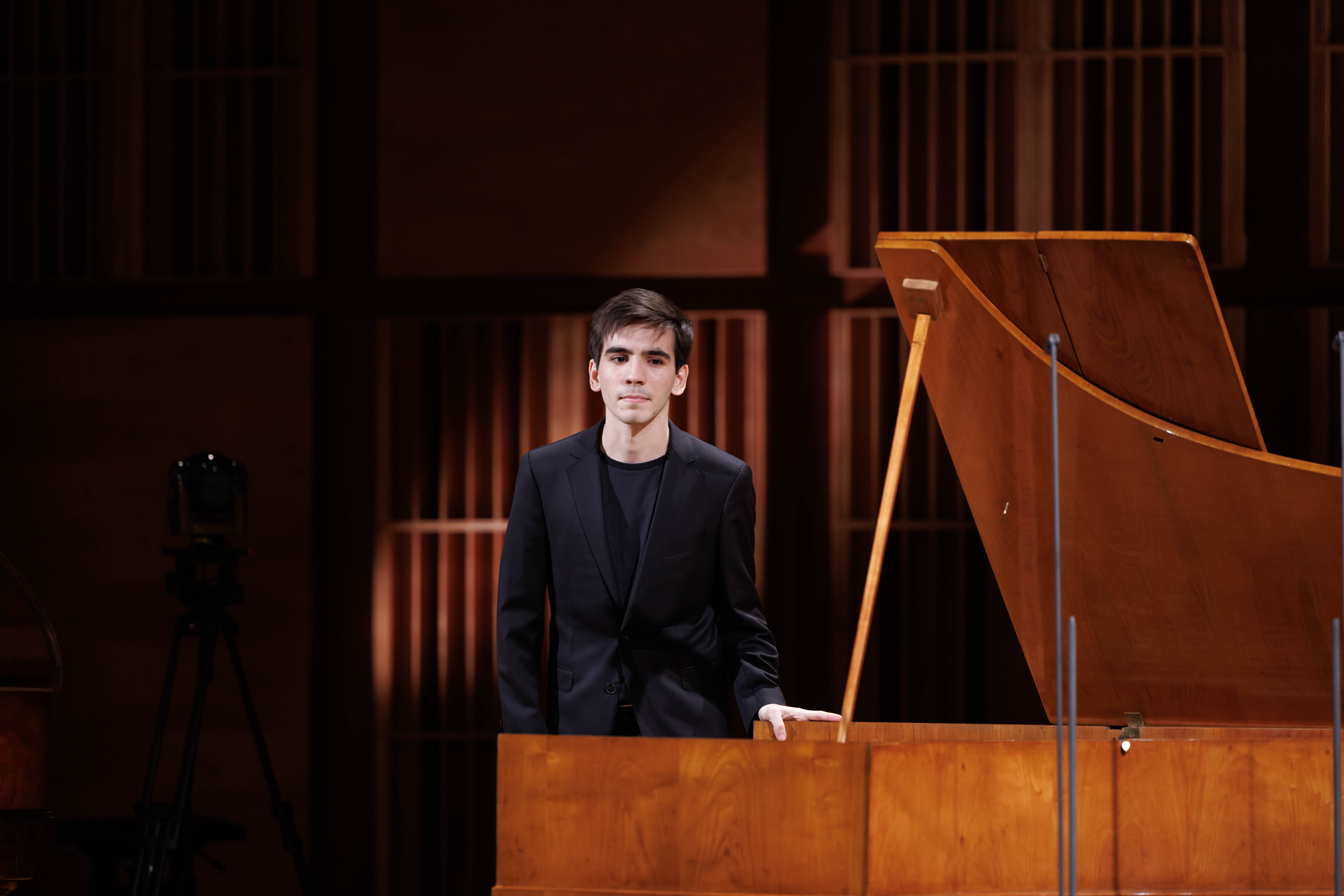 Nicolas Margarit with a harpsichord
